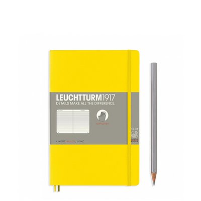 Блокнот Leuchtturm1917 Paperback (B6), М'яка обкладинка, Лимонний, Лінія 358302 фото