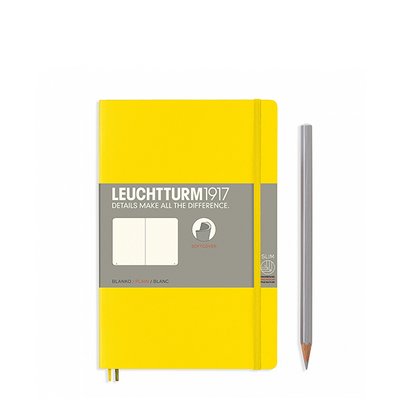 Блокнот Leuchtturm1917 Paperback (B6), М'яка обкладинка, Лимонний, Чисті аркуші 358304 фото