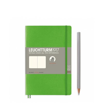 Блокнот Leuchtturm1917 Paperback (B6), М'яка обкладинка, Свіжий зелений, Чисті аркуші 358307 фото