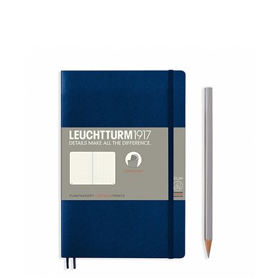 Блокнот Leuchtturm1917 Paperback (B6), М'яка обкладинка, Темно-синій, Крапка 358318 фото