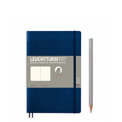 Блокнот Leuchtturm1917 Paperback (B6), М'яка обкладинка, Темно-синій, Чисті аркуші 358319 фото