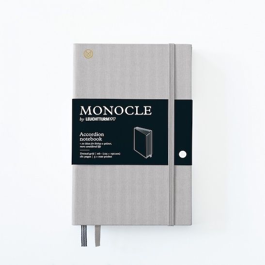 Блокнот-гаманець MONOCLE & Leuchtturm1917, Paperback (В6+), Light Grey, крапка 363369 фото