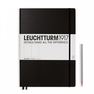 Блокнот Leuchtturm1917 Master Classic А4+, чорний, чисті аркуші 308227 фото
