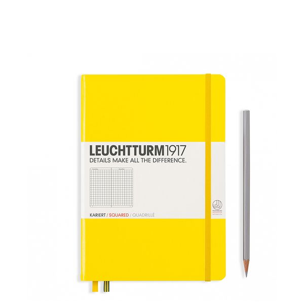Блокнот Leuchtturm1917 Середній, лимонний, клітинка 344799 фото