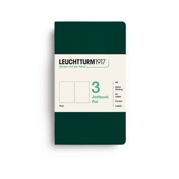 БлокнотиБлокнот Leuchtturm1917, Jottbook Pur, Pocket, Forest Green, 3 шт, чисті аркуші придбати