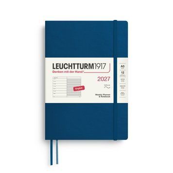 Щотижневик з нотатками Leuchtturm1917 Medium (A5) м'яка обкл., 2027 Indigo