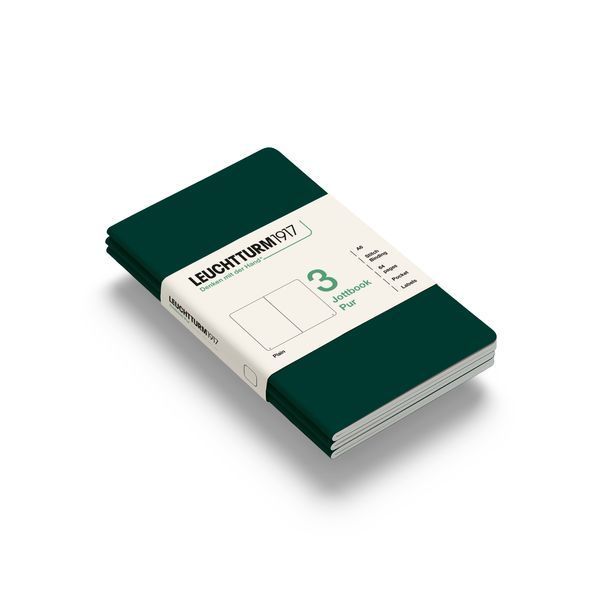 БлокнотиБлокнот Leuchtturm1917, Jottbook Pur, Pocket, Forest Green, 3 шт, чисті аркуші придбати