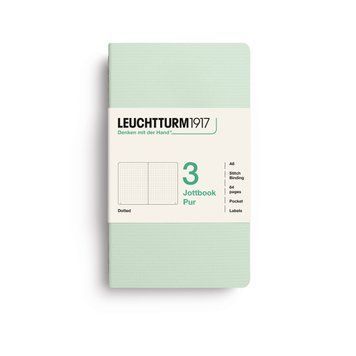 БлокнотиБлокнот Leuchtturm1917, Jottbook Pur, Pocket, Mint Green, 3 шт, крапка придбати