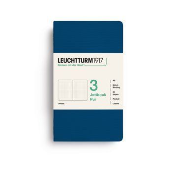 БлокнотиБлокнот Leuchtturm1917, Jottbook Pur, Pocket, Indigo, 3 шт, крапка придбати