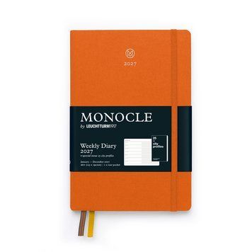 Щотижневик з нотатками Monocle by Leuchtturm1917 Paperback (B6+), 2027 Orange
