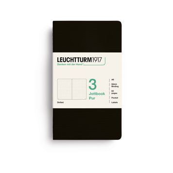 БлокнотиБлокнот Leuchtturm1917, Jottbook Pur, Pocket, Black, 3 шт, крапка придбати