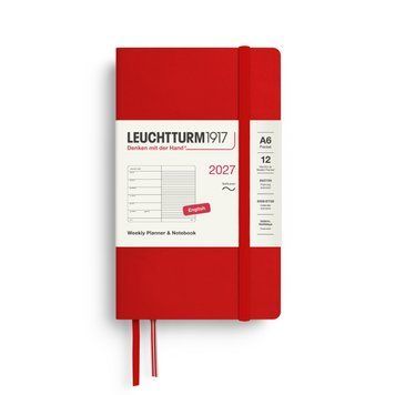 Щотижневик з нотатками Leuchtturm1917 Pocket (A6) м'яка обкл., 2027 Cherry