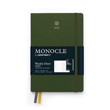 Щотижневик з нотатками Monocle by Leuchtturm1917 Paperback (B6+), 2027 Olive