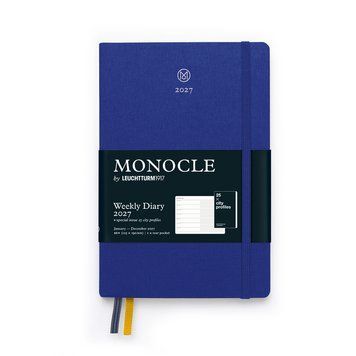 Щотижневик з нотатками Monocle by Leuchtturm1917 Paperback (B6+), 2027 Cobalt Blue