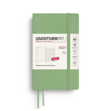 Щотижневик з нотатками Leuchtturm1917 Pocket (A6) м'яка обкл., 2027 Sage
