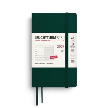 Щотижневик з нотатками Leuchtturm1917 Pocket (A6) м'яка обкл., 2027 Forest Green