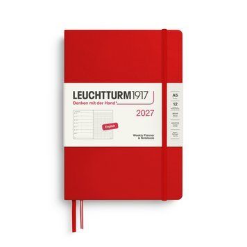 Щотижневик з нотатками Leuchtturm1917 Medium (A5) 2027 Cherry (крапка)