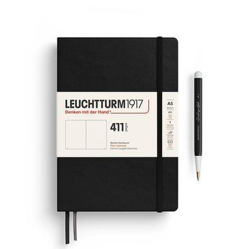 БлокнотиБлокнот Leuchtturm1917, Середній, 411 сторінок, Чорний, Чисті аркуші придбати