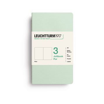 БлокнотиБлокнот Leuchtturm1917, Jottbook Pur, Pocket, Mint Green, 3 шт, чисті аркуші придбати