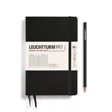 БлокнотиБлокнот Leuchtturm1917, Paperback (B6+), Чорний, Лінія придбати
