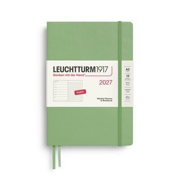 Щотижневик з нотатками Leuchtturm1917 Medium (A5) 2027 Sage (крапка)