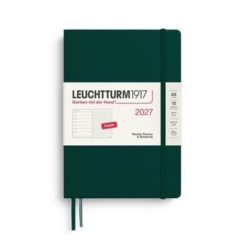 Щотижневик з нотатками Leuchtturm1917 Medium (A5) 2027 Forest Green (крапка)