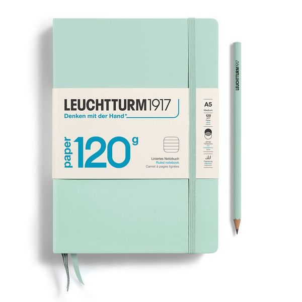 Блокнот Leuchtturm1917 120G Edition, Середній, Mint Green, Лінія 370345 фото