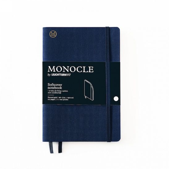 Блокнот MONOCLE & Leuchtturm1917, Paperback (В6+), М'яка обкладинка, Navy, крапка 363361 фото