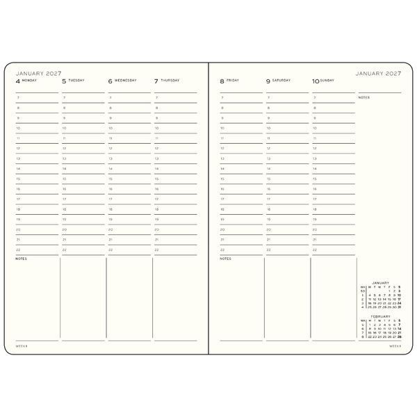 Щотижневик в колонках Leuchtturm1917 Paperback (B6+) 2027 Forest Green