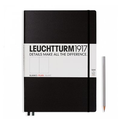 Блокнот Leuchtturm1917 Master Slim A4+, чорний, чисті аркуші 330754 фото
