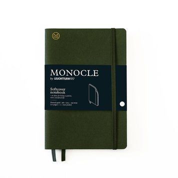 БлокнотиБлокнот MONOCLE & Leuchtturm1917, Paperback (В6+), М'яка обкладинка, Olive, крапка придбати