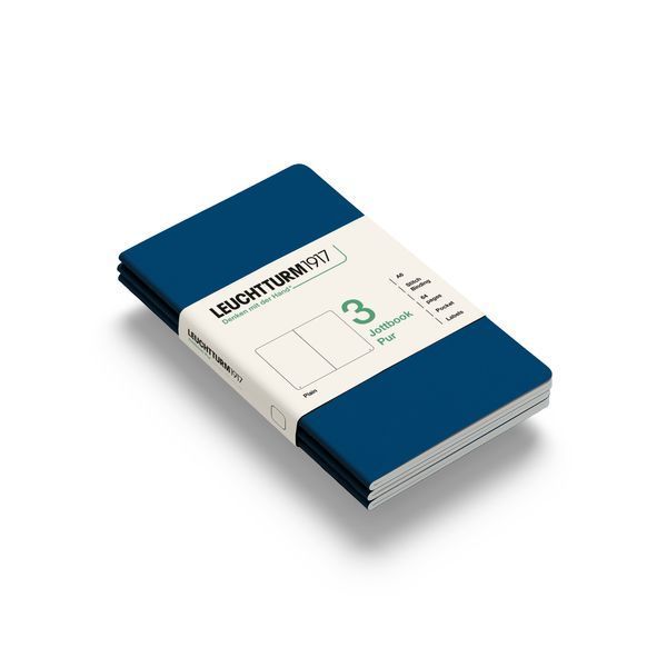 БлокнотиБлокнот Leuchtturm1917, Jottbook Pur, Pocket, Indigo, 3 шт, чисті аркуші придбати