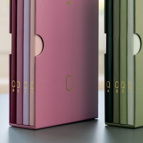Квартальний щоденник Leuchtturm1917, набір з 4-х блокнотів Pocket (A6) 2027 Shades of Rose