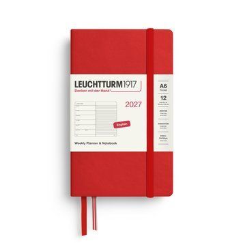 Щотижневик з нотатками Leuchtturm1917 Pocket (A6) 2027 Cherry