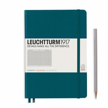 БлокнотиБлокнот Leuchtturm1917 Середній, тихоокеанський зелений, клітинка придбати