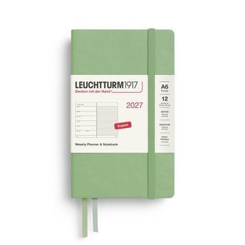 Щотижневик з нотатками Leuchtturm1917 Pocket (A6) 2027 Sage