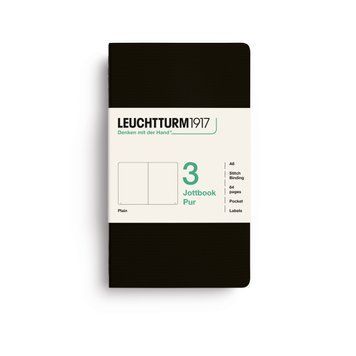 БлокнотиБлокнот Leuchtturm1917, Jottbook Pur, Pocket, Black, 3 шт, чисті аркуші придбати