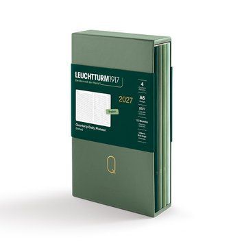 Квартальний щоденник Leuchtturm1917, набір з 4-х блокнотів Pocket (A6) 2027 Shades of Green