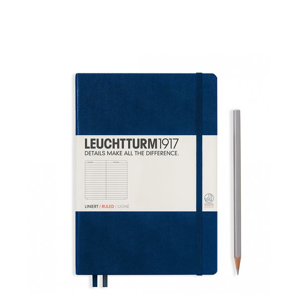 Блокнот Leuchtturm1917 Середній, темно-синій, лінія 342922 фото