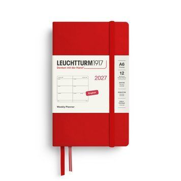 Щотижневик Leuchtturm1917 Pocket (A6) 2027 Cherry