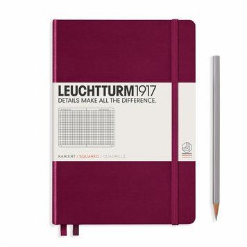 БлокнотиБлокнот Leuchtturm1917 Середній, винний, клітинка придбати