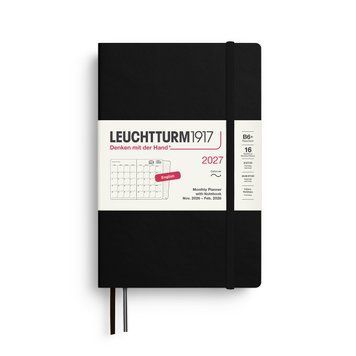 Щомісячник з нотатником Leuchtturm1917 Paperback (B6+) м'яка обкл., 2027 Black