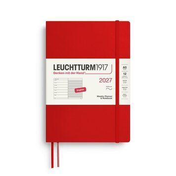 Щотижневик з нотатками Leuchtturm1917 Medium (A5) м'яка обкл., 2027 Cherry