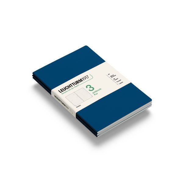 БлокнотиБлокнот Leuchtturm1917, Jottbook Pur, Medium, Indigo, 3 шт, крапка придбати