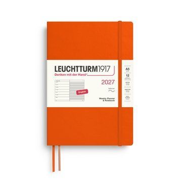 Щотижневик з нотатками Leuchtturm1917 Medium (A5) м'яка обкл., 2027 Pumpkin