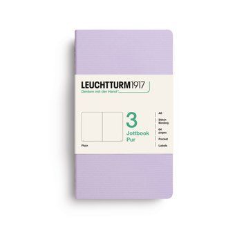 БлокнотиБлокнот Leuchtturm1917, Jottbook Pur, Pocket, Lilac, 3 шт, чисті аркуші придбати