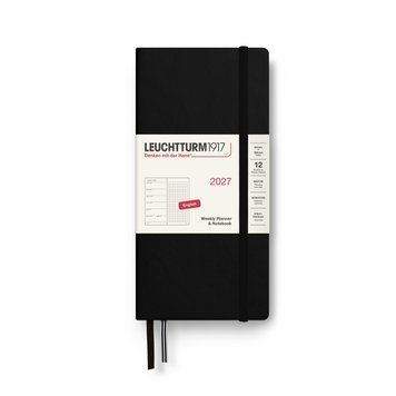 Щотижневик з нотатками Leuchtturm1917 Wallet (B6+ x A6) 2027 Black (крапка)