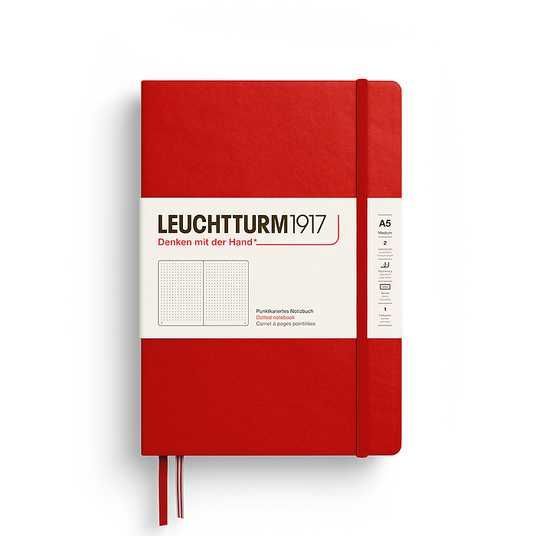 Блокнот Leuchtturm1917, Середній, Cherry, Крапка
