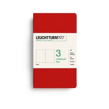 БлокнотиБлокнот Leuchtturm1917, Jottbook Pur, Pocket, Cherry, 3 шт, чисті аркуші придбати