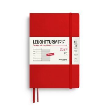 Щотижневик з нотатками Leuchtturm1917 Paperback (B6+) м'яка обкл., 2027 Cherry